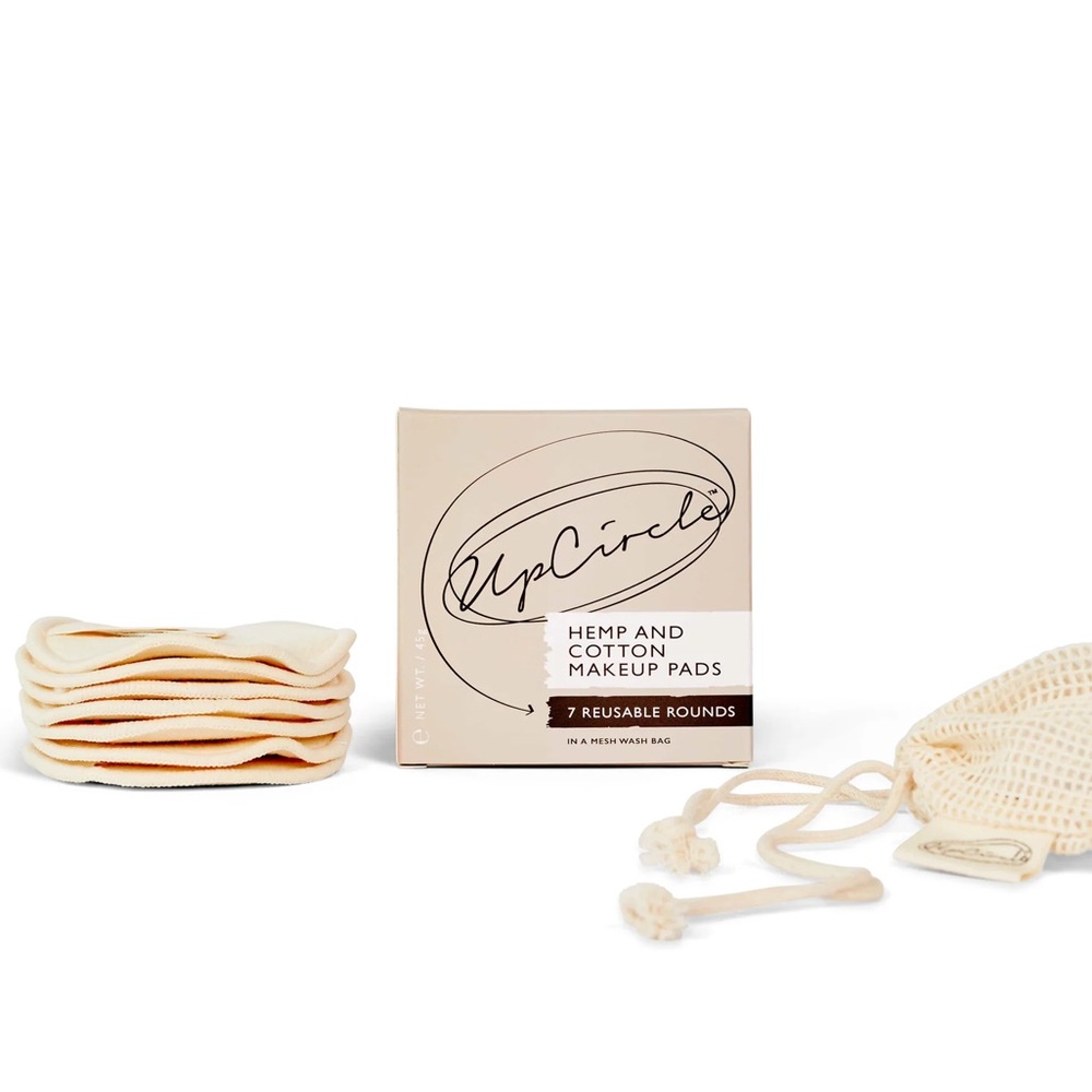UpCircle Reusable Makeup Remover Pads 7-Pack Hemp Cotton Eco Zero Waste NEW